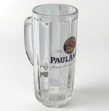 Taza de cerveza Paulaner Munchen 0,5 L Stein Tankard vidrio grueso 7” por Sohm Made Germany
