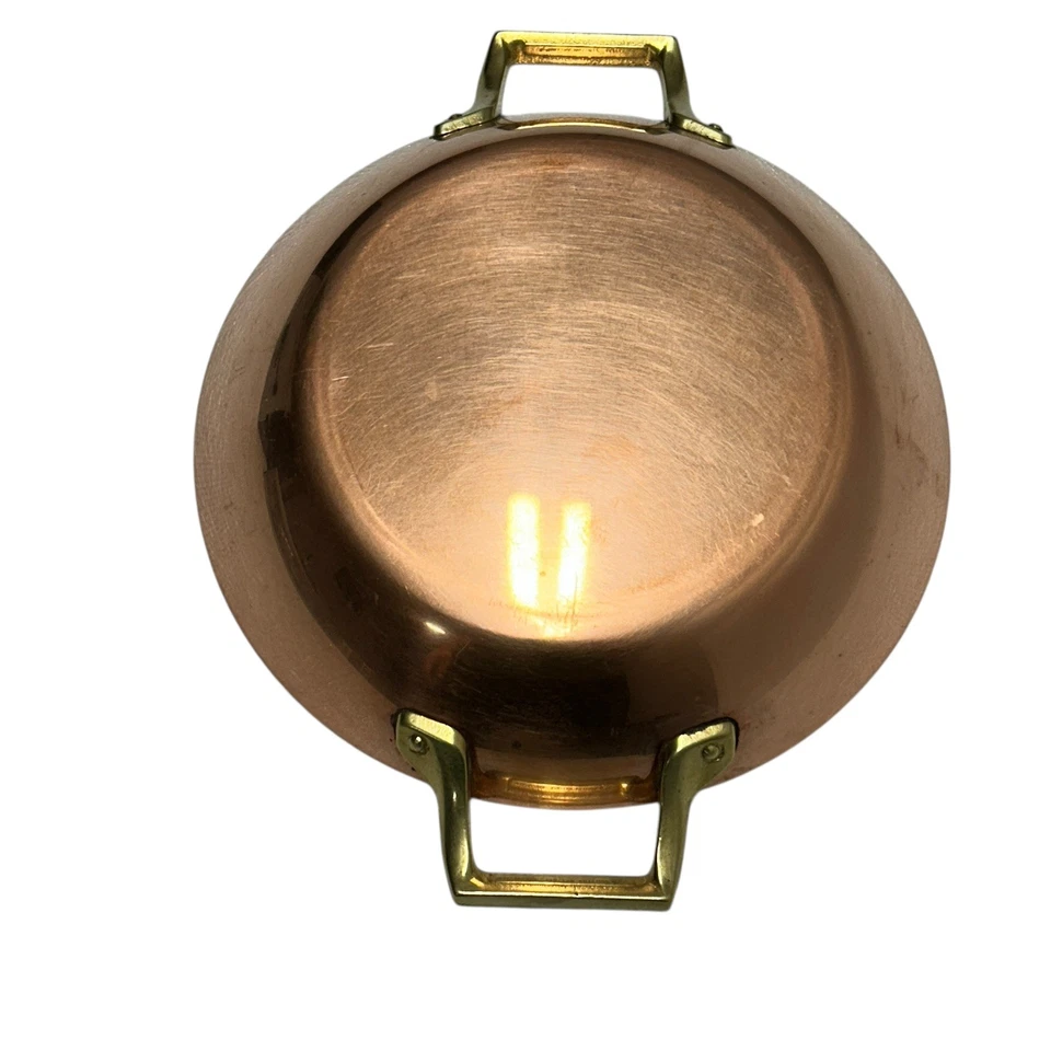 Paul Revere Ware EE. UU. Olla de cobre macizo 10 Wok Au Sartén gratinada Sartén limitada Foto 4 de 4