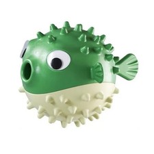 Bouncy Fish Treat Ball for Puppies Dogs Sound Making Bite Resistant Leak Proof