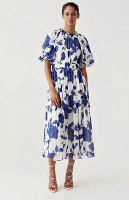   Aje Elysium Blouson Sleeve Dress - Size 14