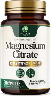 Magnesium Citrate 1000mg - High Absorption Magnesium Supplement - 60 Count
