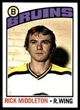 1976-77 Topps #127 Rick Middleton Boston Bruins Hockey Card