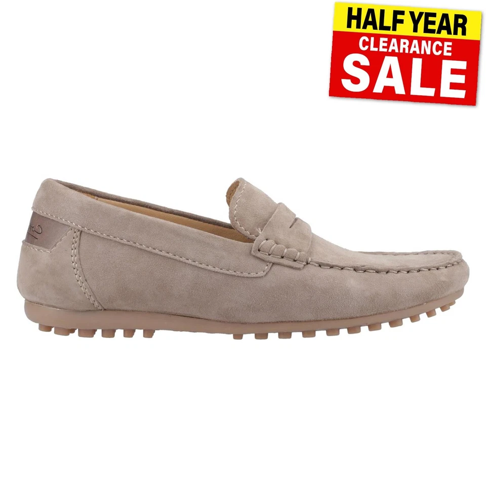 Cotswold Combe Womens Leather Shoes Slip On Grey Fasihon Casual Loafers Grey