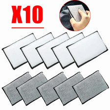 2 Pcs Dual-sided Microfiber Scrubbing Sponge For Car Leather Cleaning And Detail 2 Pcs Dual-sided Microfiber Scrubbing Sponge For Car Leather Cleaning And Detail