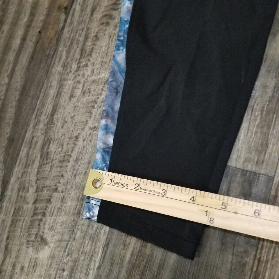 Leggings Magellan Outdoor Pro Angler Fishing tamanho grande preta azul elástica - Imagem 2 de 4