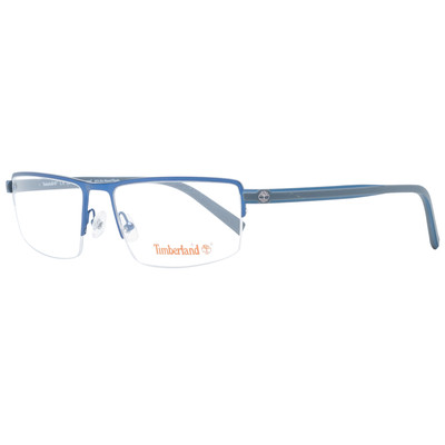 Timberland Brille Brillengestell Herren Blau Metall Rechteckig Halbrand TB1821 091 56mm