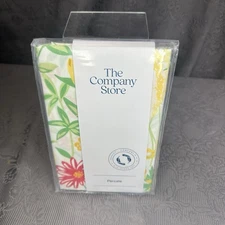 The Company Store Two King Size Floral Cotton Pillowcase