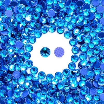 Hotfix Rhinestones Bulk, 3000PCS Hot Fix Rhinestones SS8 - 3000PCS Capri Blue