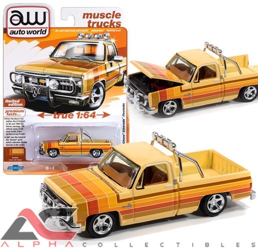 AUTOWORLD AWSP191 1:64 1981 CHEVROLET SILVERADO FLEETSIDE PICKUP CREAM