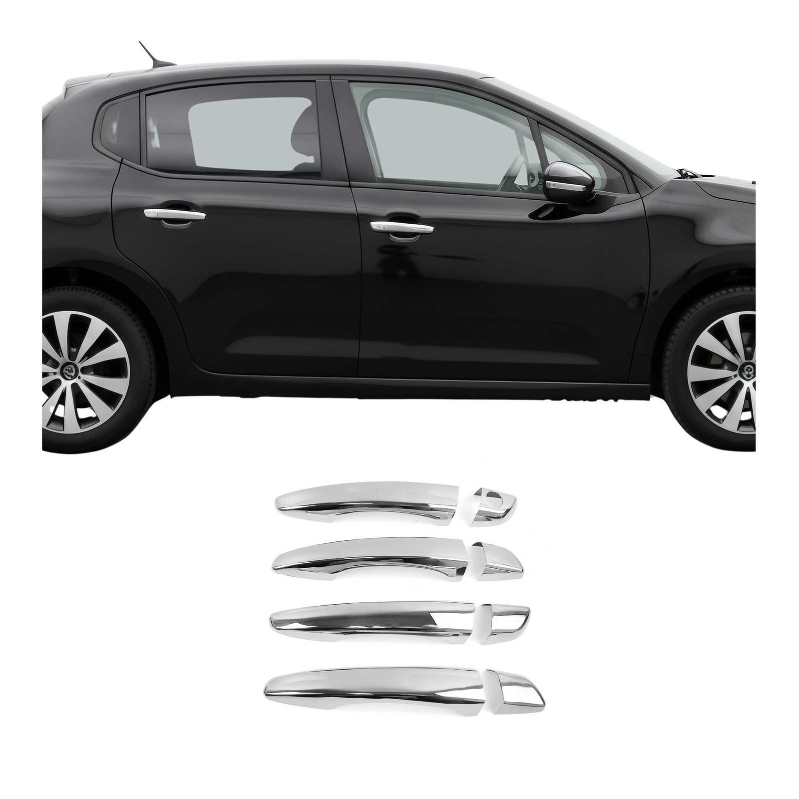 Coque de poignée chromée miroir H1 pour Citroen C3 Aircross 2024