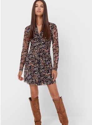 STRADIVARIUS WOMEN S MINI FLORAL DRESS L