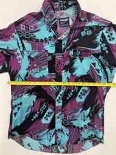 Wrangler Mens X-long Cowboy Cut 16 1/2-35 Shirt Multicolor Western Aztec Vintage