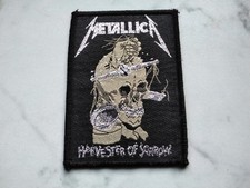 METALLICA  PATCH Original 80er HARVESTER Vintage GLITZER Aufnäher 9,5x7cm METAL 