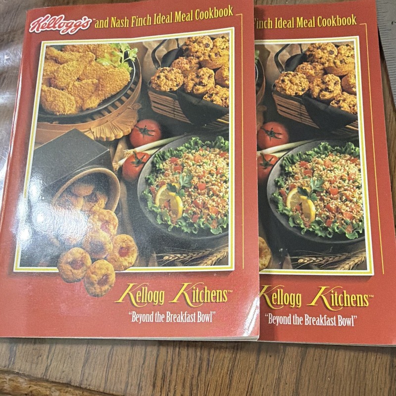 Kellogg and Nash Finch Ideal Meal Cookbook Vintage Recipes 2 Book Lot
