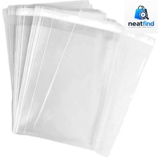 100 pcs Clear 8" x 10"19.8 25 cm Self Seal Cello Cellophane Bags Resealable P...