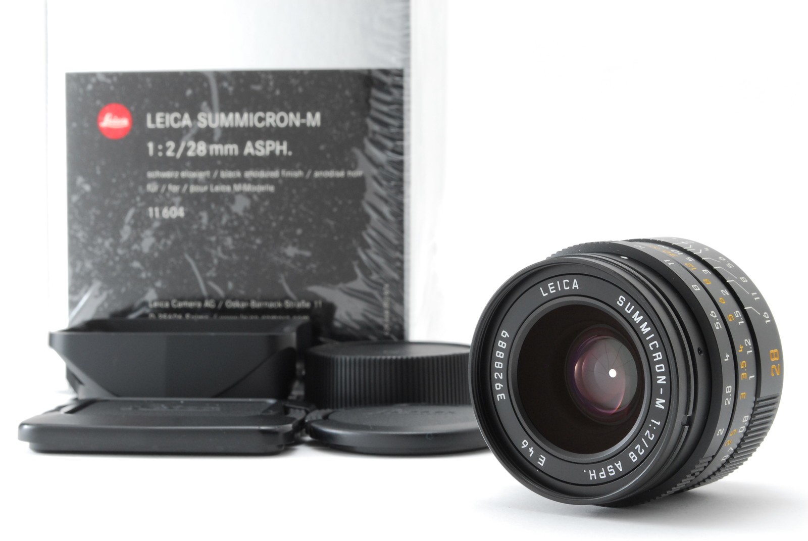 [Almost Unused] Leica Leitz Summicron M 28mm f/2 E46 ASPH Lens 11604 From JAPAN