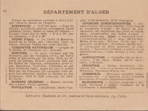 Chromo département d'Alger - Picture 2 of 2