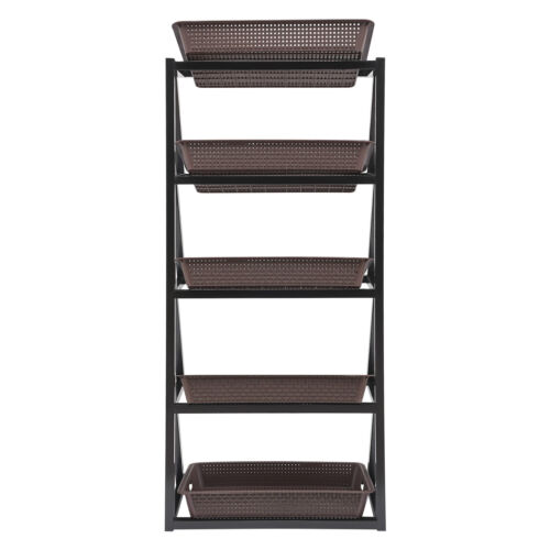 Retail Display Rack Market Shelf Fruit Vegetable Snack Basket With Five Baskets - Picture 6 of 12