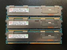 LOT OF 3 HYNIX 4GB 2Rx4 PC3-10600R Server Ram Memory HMT151R7BFR4C-H9