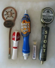 5 LOT OF VARIOUS BREWERY BEER TAP HANDLES 