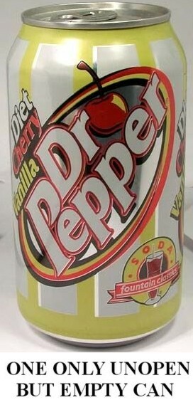 Diet Dr. Pepper Cherry Vanilla USA 2006 EMPTY UNOPENED 12oz
