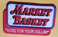 Market Basket Grocery Embroidered Patch approx 2.25X3.75"