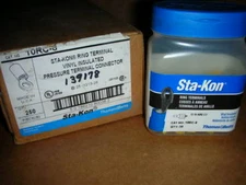 THOMAS & BETTS Sta-Kon 10RC-8 Ring Terminal #8 Ring 12 to 10 AWG Yellow PK50 NEW