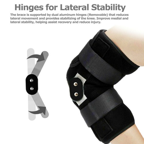 Ginocchiera a compressione manicotto incernierato supporto articolare rotula aperta stabilizzatore avvolgente - Foto 10 di 16