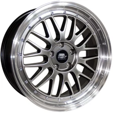 (1) 19x8.5 +35 MST Leman 5x114.3 Hyper Black w/Machined Lip Wheel