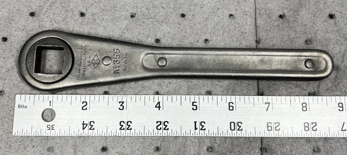 Frank Mossberg Vintage Antique No. 355 Square Drive Ratchet Wrench