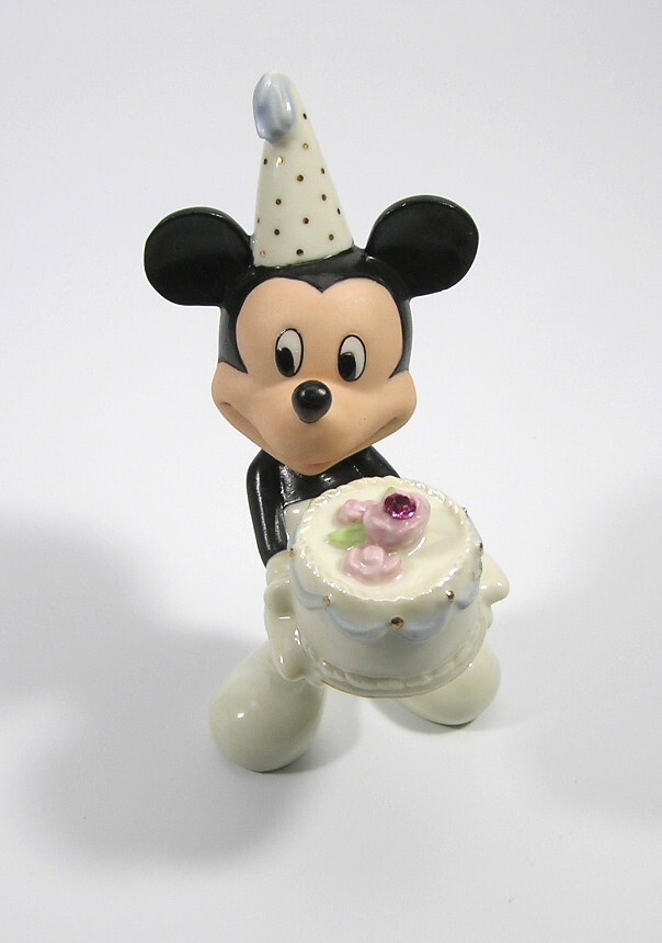 Vintage Lenox Mickey Mouse Happy Birthday Figurine #3760 Free 