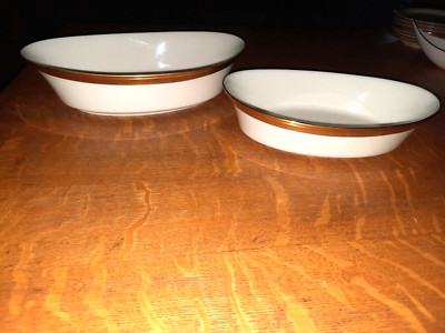 Pair of Lenox Aristocrat Oval Vegetable / Serving Bowls, 8-3/4'' & 10-1/4''