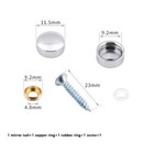 <!--F#f_0-->5Pc Mirror Fixing Nails Copper Screw Cap Polished Chrome Decorative Mirror Nails<!--F/-->