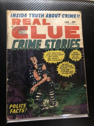 Real Clue Crime Stories vol. 5 #11 , 1951   No Back Cover But Complete Interior - 第 1/15 張圖片