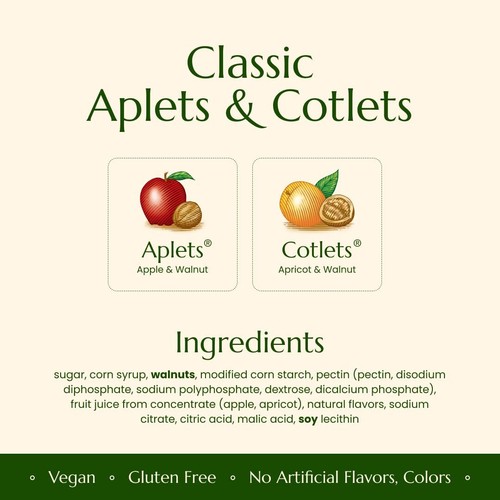 10 Ounce Aplets Cotlets Orange Sugar Candy Vegan Nut Fruit Delight - Picture 4 of 4