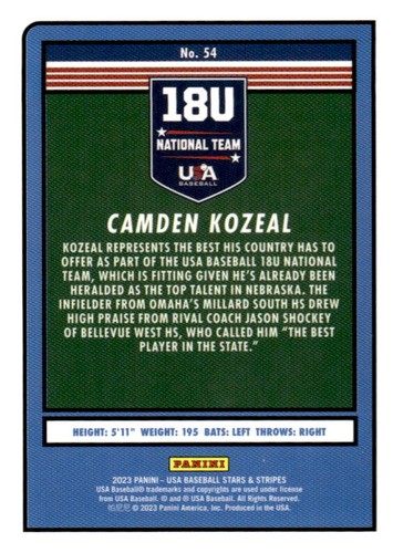 2023 Panini USA Baseball Stars & Stripes Trading Cards - You Pick! - Picture 54 of 98