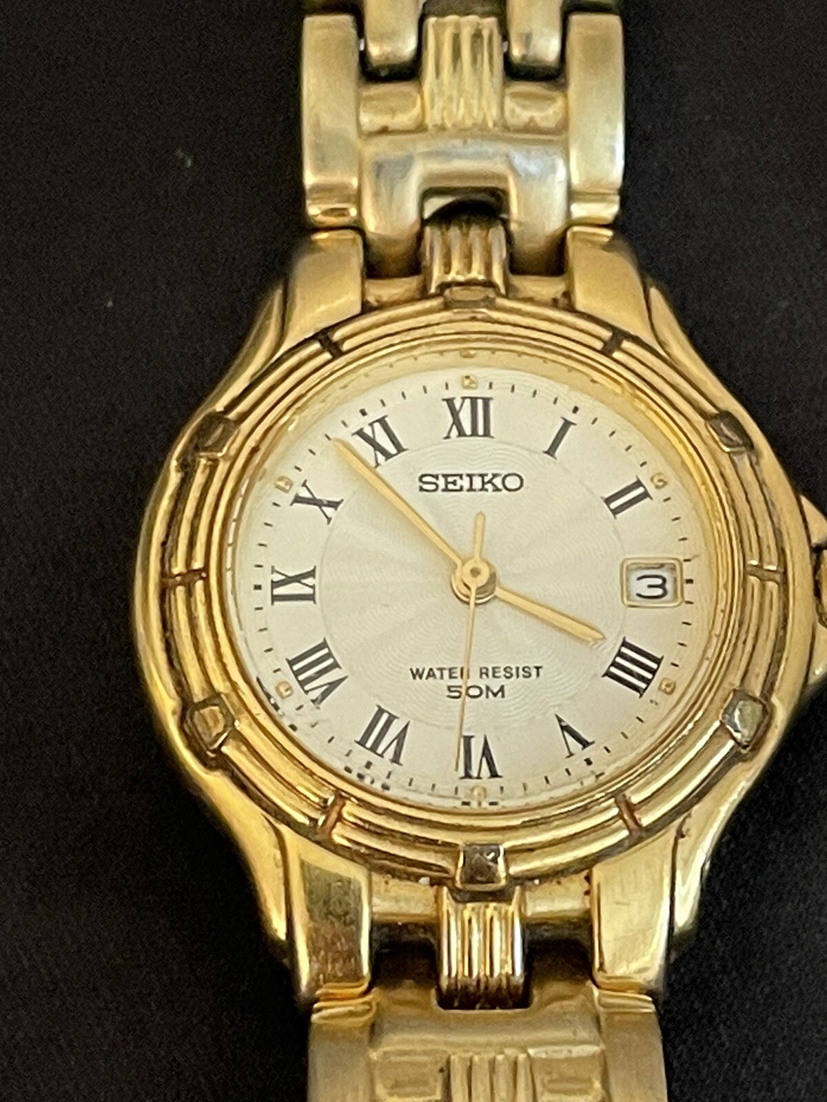 Vintage Seiko Women Wrist Watch Stainless Steel Gold … Gem