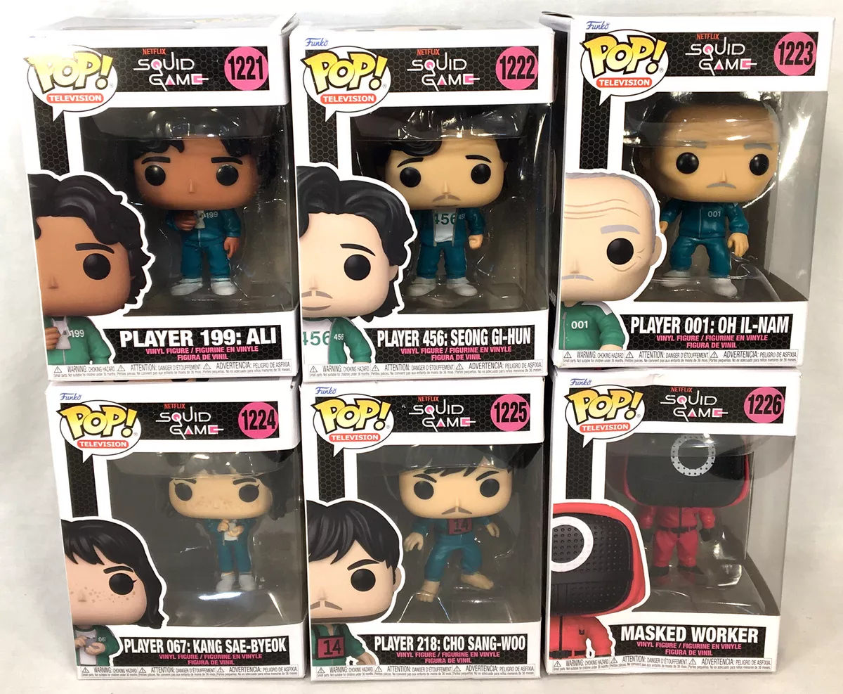 Funko Pop! Television: Squid Game Collectors Set - Netflix 3 Figure Set  Includes: Player 456, Player 001, and Masked Worker