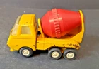 Vintage Tonka Mini Tiny Cement Mixer Truck Yellow Tilt Pressed Steel Made Japan