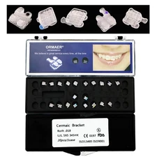 Ormaer 3M Dental Orthodontic Ceramic Brackets Roth 018 MBT 022 Slot 3 4 5 Hooks