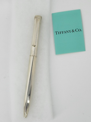 Tiffany & Co. Silver 925 T-Clip Ballpoint Pen Black Ink:Ships Free