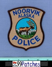 NOORVIK ALASKA Police Shoulder Patch MOOSE ANTLERS 7B