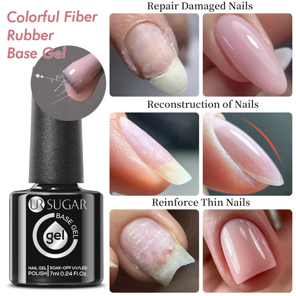 UR сахар 7 мл волокна резиновый ногтей гель польский основание гель пропитывать с LED гель польский сделай сам - Изображение 4 из 4