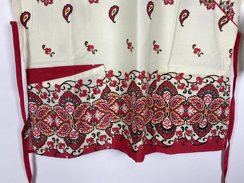 Blusa Médica Black Star Para Mujer Talla M Rojo Crema Cachemira Corbatas Simuladas 3PKT NUEVA CON ETIQUETAS Foto 4 de 4