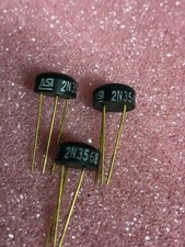 ASI 2N3568 VINTAGE TRANSISTOR DE AUDIO CABLES DORADOS caja de pelusa UK STOCK x3 piezas
