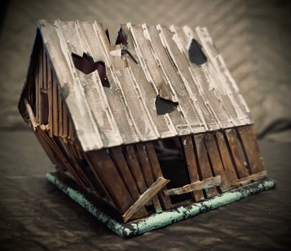 HO Scale Weathered Barn Shack - 1:87 Model Railroad Accessory - Rustic ...