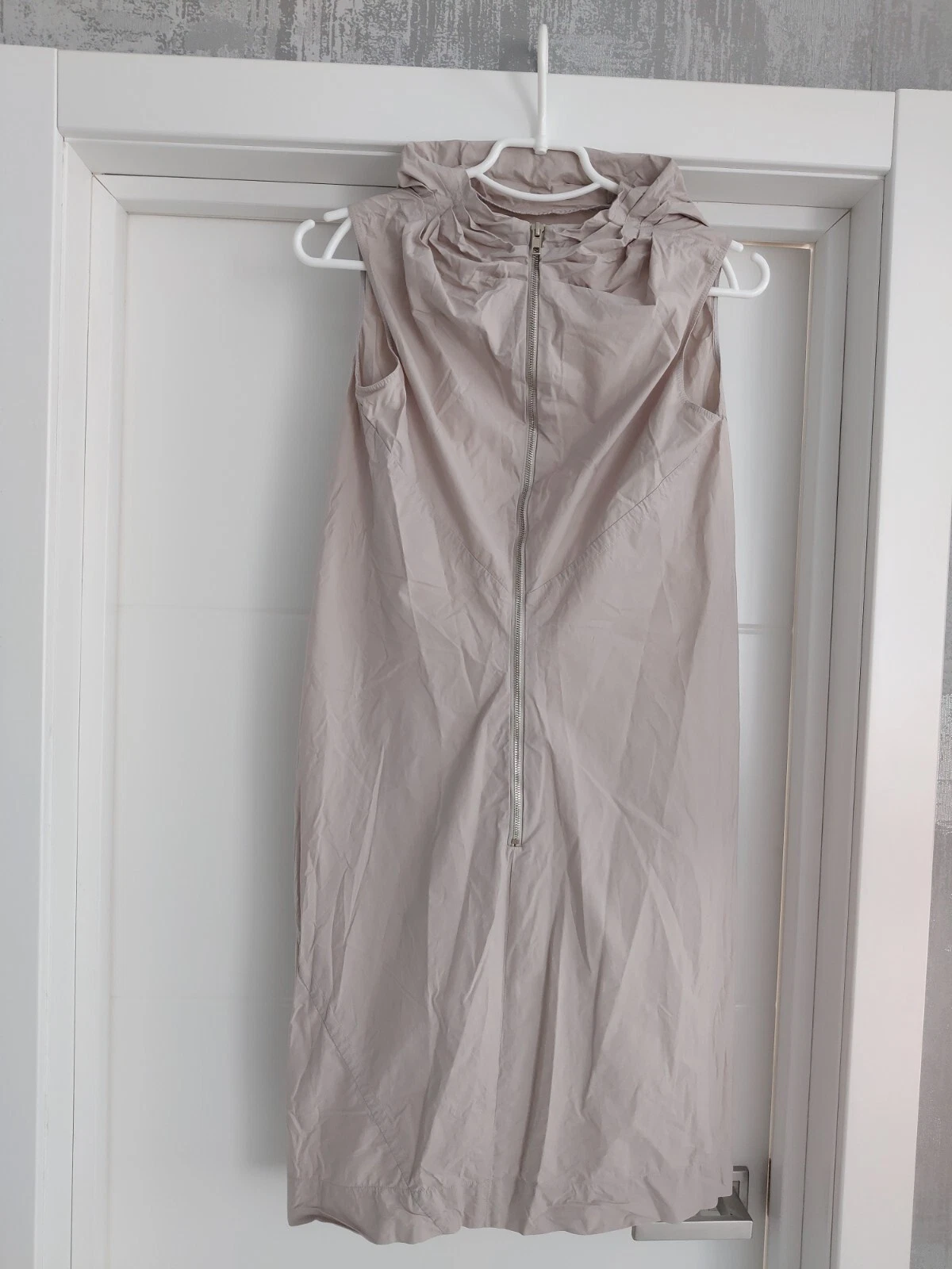 Camicia top camicetta RICK OWENS SS14 VICIOUS BONNIE TUNICA grigio abito cerniera cotone