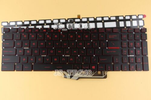 For MSI GL62M 7RC 7RDX 7REX, GL62MVR 7RFX, GL62VR Keyboard US Black Red Backlit - Picture 1 of 2