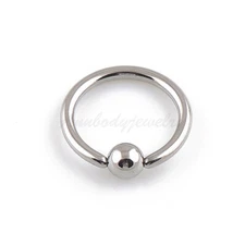 18G 16G 14G Solid Titanium Ball Closure BCR Captive Bead Ring Ear Daith Nose