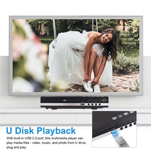 1080p DVD Player All Region Free DVD CD USB Player with HD+RCA Output USB Home - Picture 6 of 12
